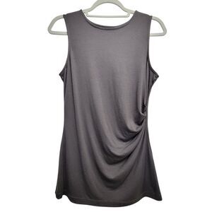 Apt 9 Gray Side Pleated Tank Top Size Small